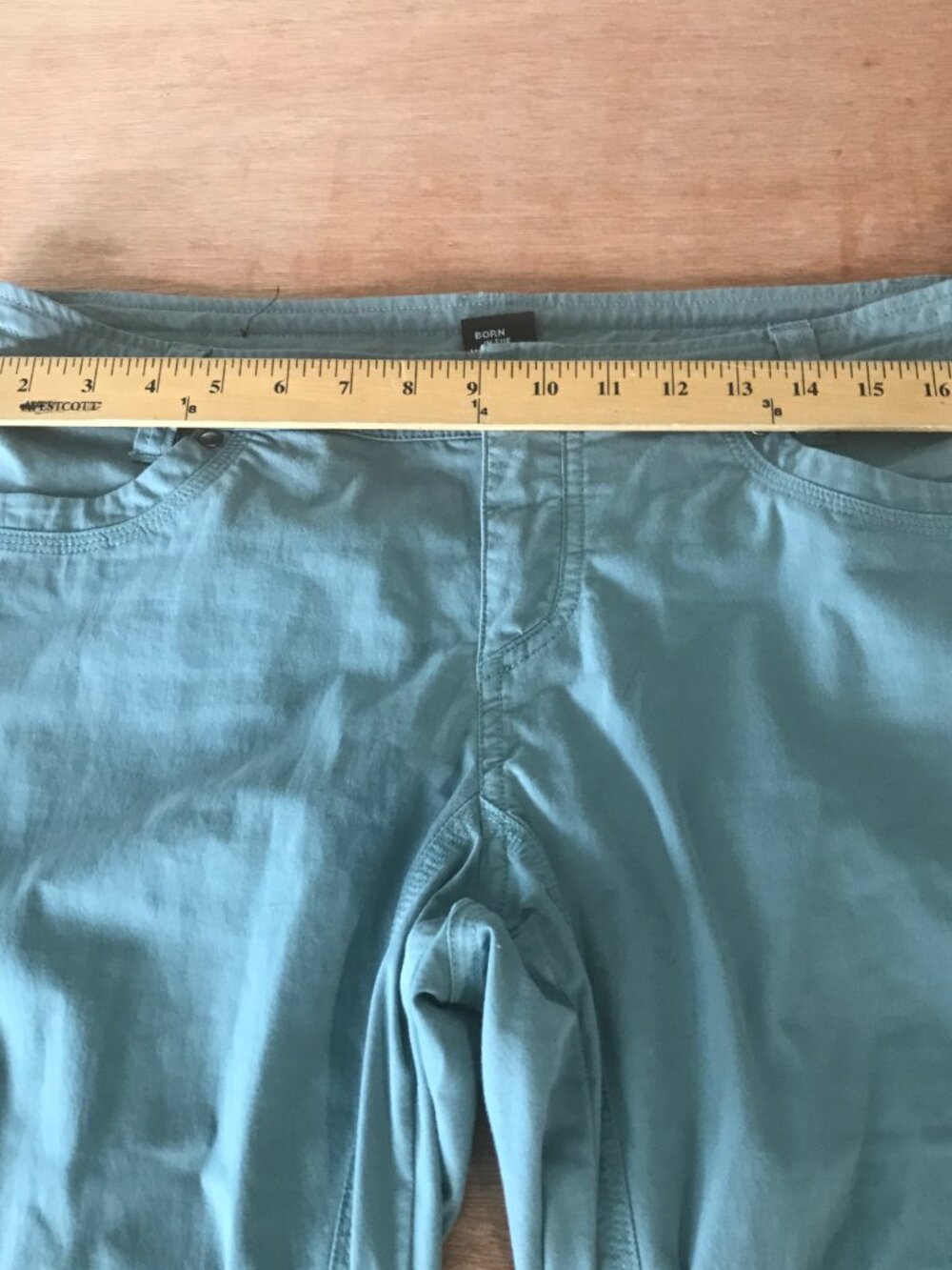 Kuhl Vintage Patina Dye Utility Cargo Pants Women 12 Blue Mid Rise Snap Cuff - Picture 11 of 15